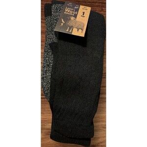 LAMB'S WOOL SOCKS Black/gray LOT OF 3 PAIRS SIZE 10-13 New Winter